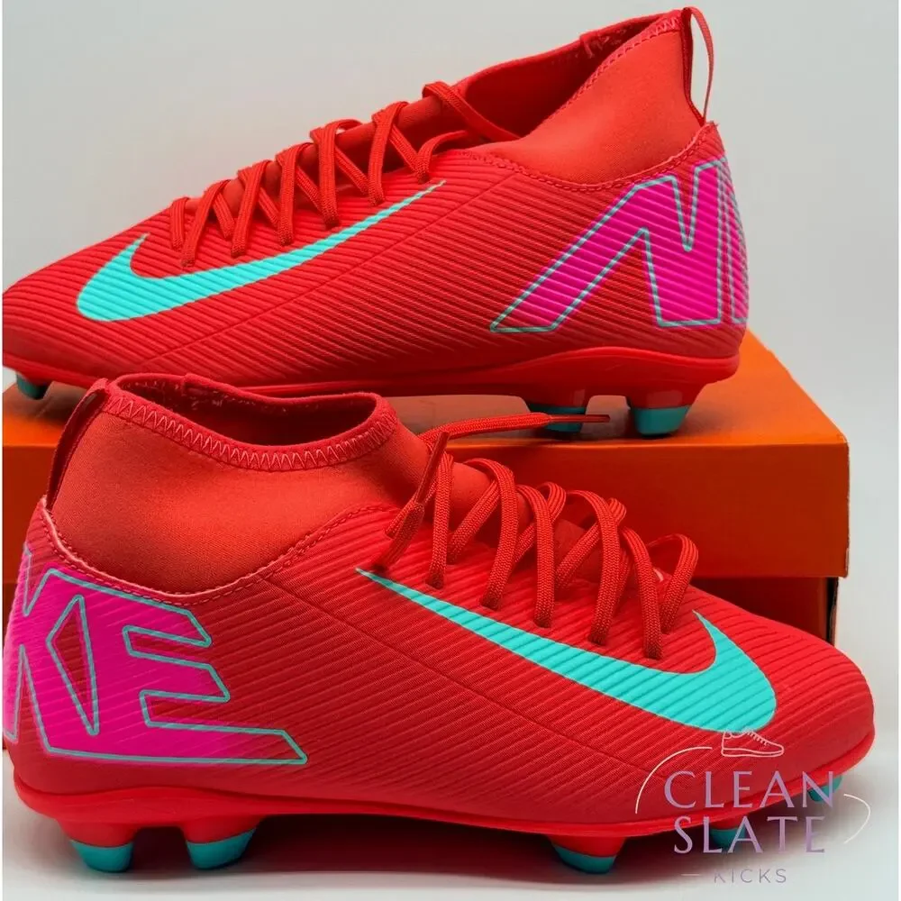 Nike Jr Superfly 10 Club FG/MG Ember Glow Green Size 6Y BNIB